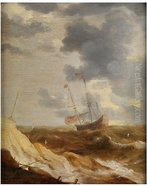 Marinestuck Oil Painting by Bonaventura Peeters the Elder