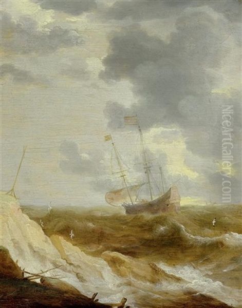 Marine Vor Der Kuste Oil Painting by Bonaventura Peeters the Elder