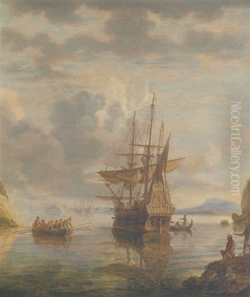 Navire Hollandais Pres D'une Cote Du Bresil Oil Painting by Bonaventura Peeters the Elder