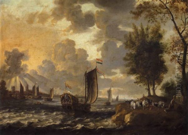 Coastal Landscape With Shipping by Bonaventura Peeters the Elder