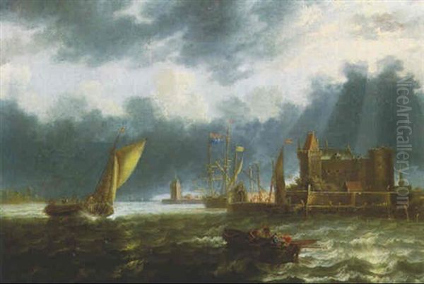 Marine Tempete Oil Painting by Bonaventura Peeters the Elder