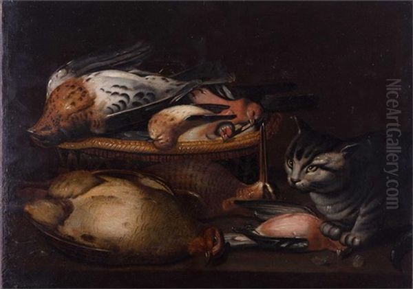 Stillleben Mit Katze Oil Painting by Clara Peeters