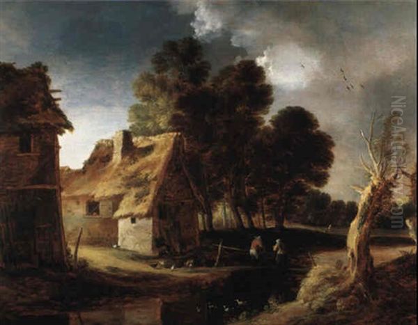 Flamische Dorfidylle Oil Painting by Gillis (Egidius I) Peeters