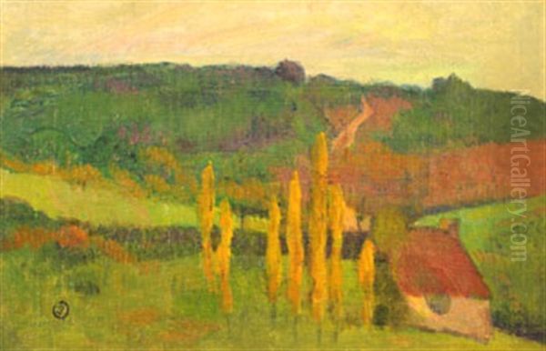 Paysage Synthetiste Oil Painting by Jean Bertrand Pegot-Ogier