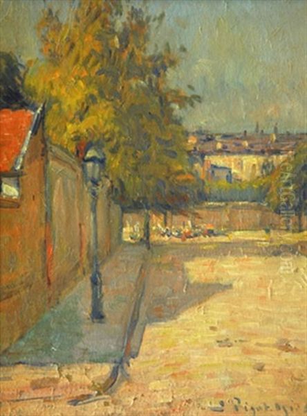 La Ruelle Par Temps D'automne Oil Painting by Jean Bertrand Pegot-Ogier