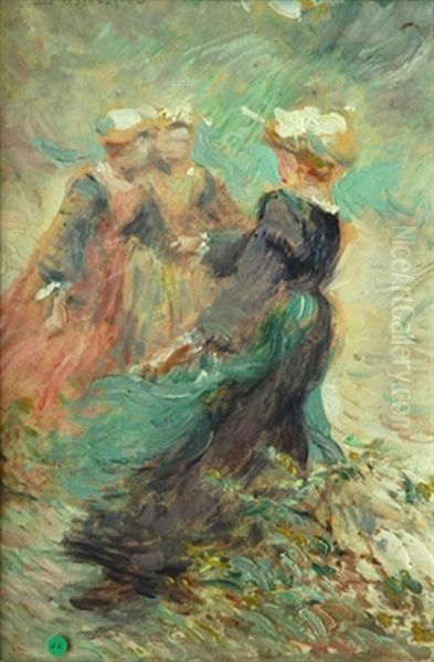 Danse Bretonne Oil Painting by Jean Bertrand Pegot-Ogier