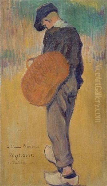 Breton Au Panier Oil Painting by Jean Bertrand Pegot-Ogier