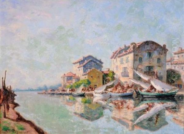 Port De L'esterel Oil Painting by Auguste Pegurier