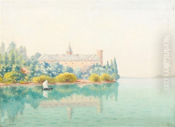 L'abbaye De Haute Combe Oil Painting by Auguste Pegurier