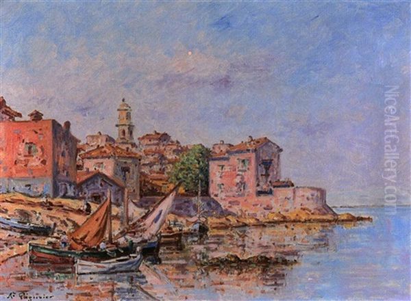 Vue De Saint-tropez Oil Painting by Auguste Pegurier