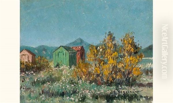 Provence, Le Cabanon Vert Oil Painting by Auguste Pegurier