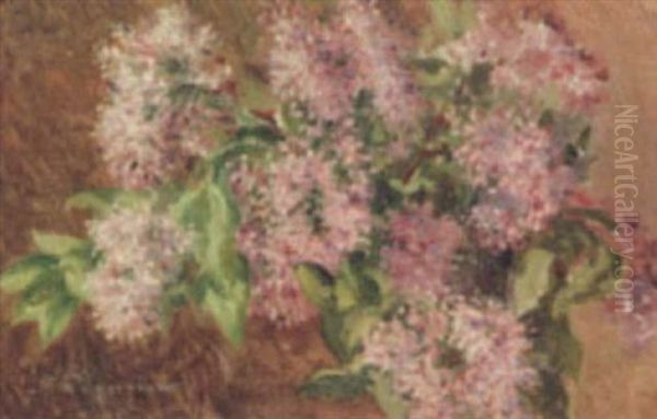 Le Bouquet De Lilas Oil Painting by Auguste Pegurier