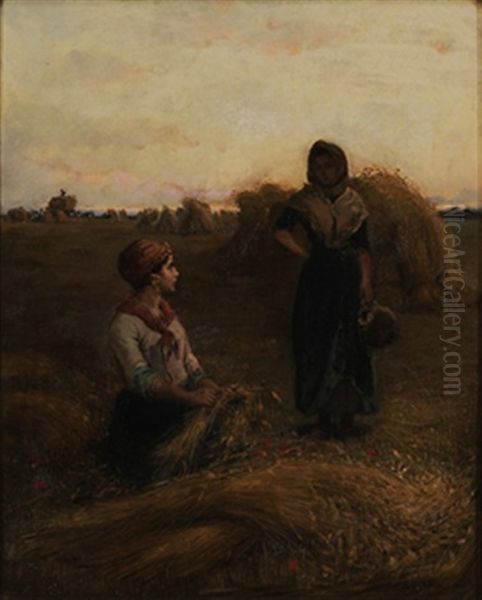 The Last Sheaf Oil Painting by H. Winthrop Peirce