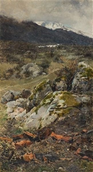 Paisaje Con Rocas Oil Painting by Eduardo Pelayo Fernandez