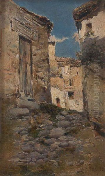 El Callejon Oil Painting by Eduardo Pelayo Fernandez