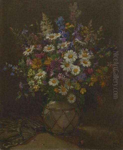 Stillleben Mit Wiesenblumen. Oil Painting by Hans Blum