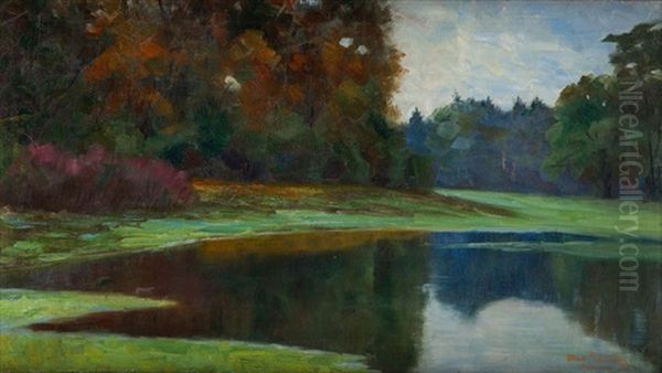 Autumn Landscape Oil Painting by Adam Pelczynski