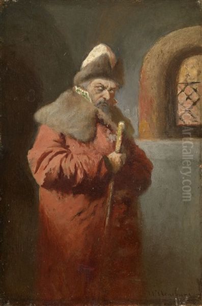 Study For The Painting Ivan The Terrible Oil Painting by Ivan Andreievich Pelevin