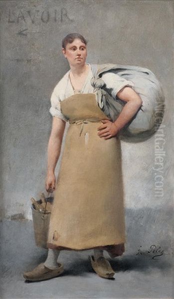 La Lavandiere Oil Painting by Fernand Pelez de Cordova