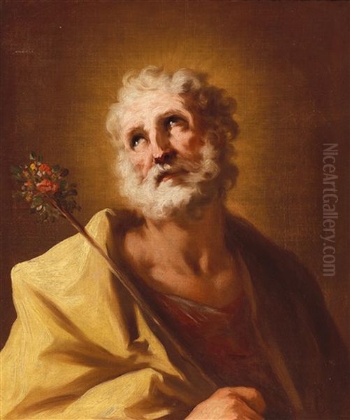 Saint Joseph Oil Painting by Giovanni Antonio Pellegrini