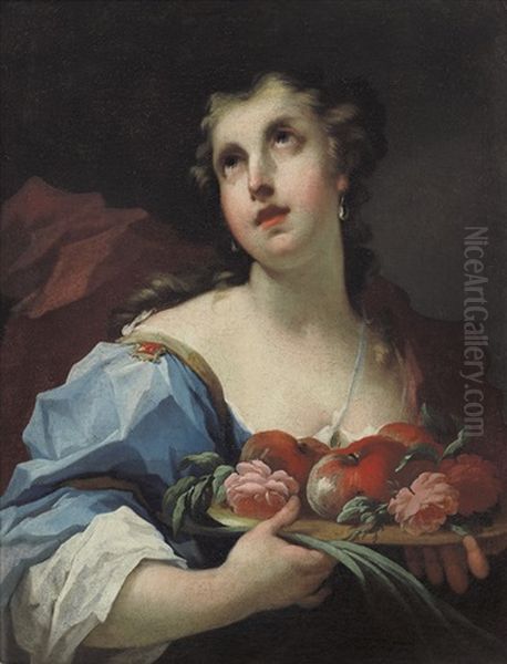 Santa Dorotea Oil Painting by Giovanni Antonio Pellegrini