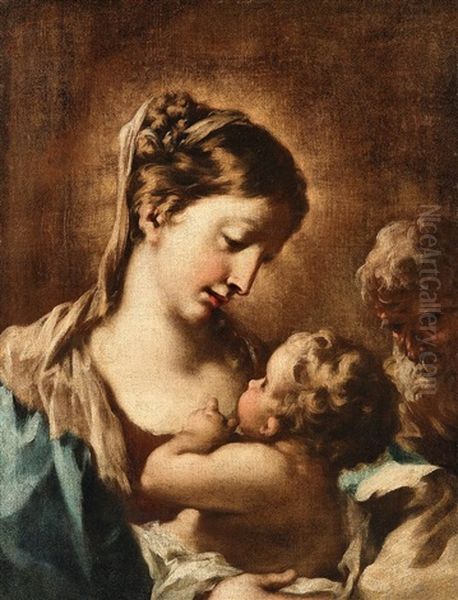 The Holy Family Oil Painting by Giovanni Antonio Pellegrini