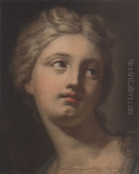 A Head Of A Sibyl Oil Painting by Giovanni Antonio Pellegrini