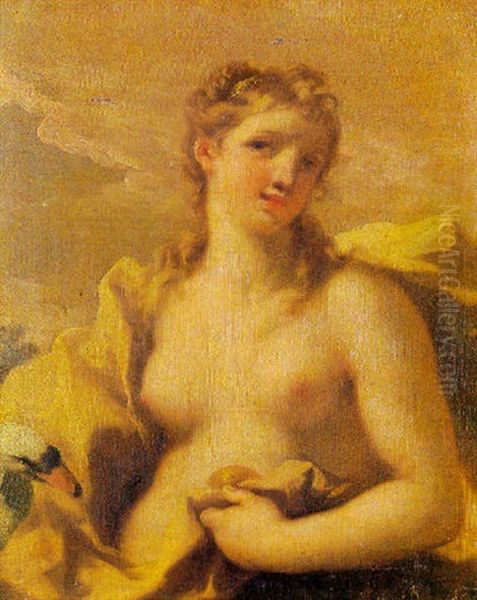 Leda Col Cigno Oil Painting by Giovanni Antonio Pellegrini