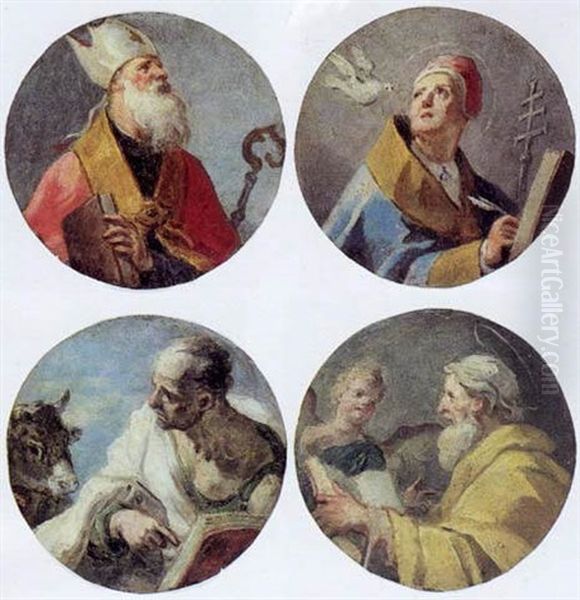 Sankt Lukas Oil Painting by Giovanni Antonio Pellegrini