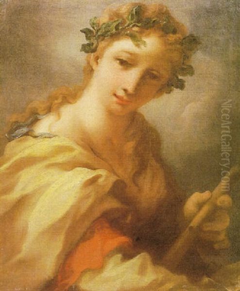 Euterpe Oil Painting by Giovanni Antonio Pellegrini