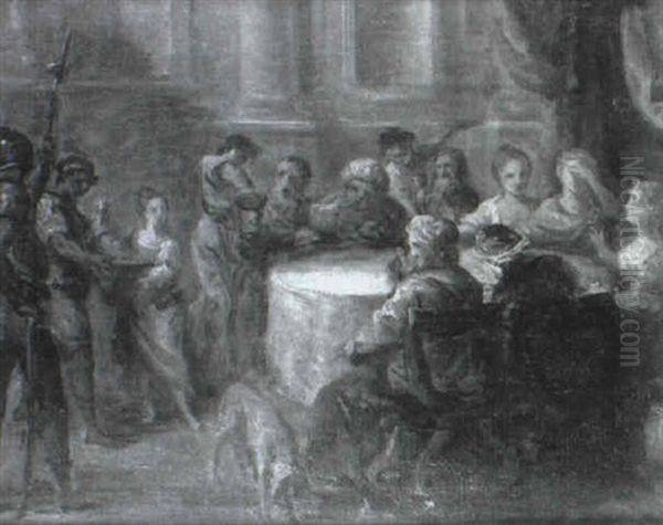 Le Festin D'herode Oil Painting by Giovanni Antonio Pellegrini