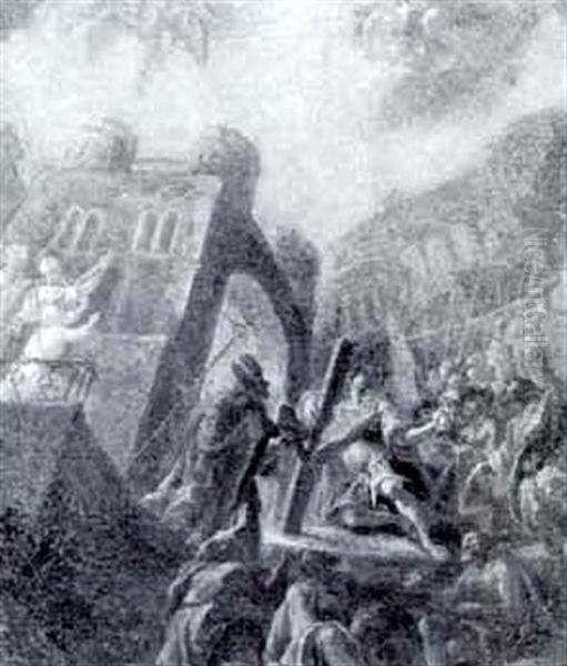 Emperor Heraclius Entering Jerusalem With The True Cross by Giovanni Antonio Pellegrini