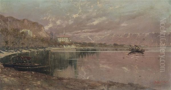 Baveno Oil Painting by Riccardo Pellegrini