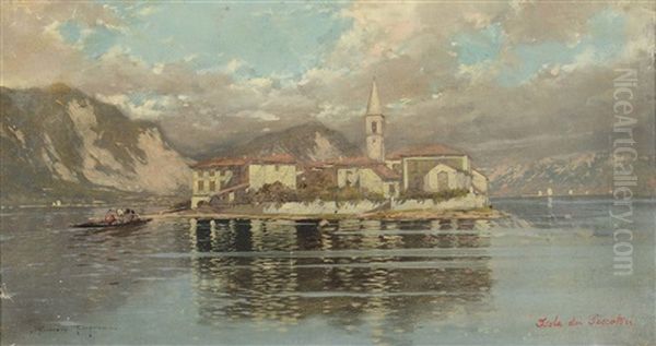 Isola Dei Pescatori Oil Painting by Riccardo Pellegrini