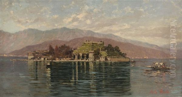 Isola Bella Oil Painting by Riccardo Pellegrini