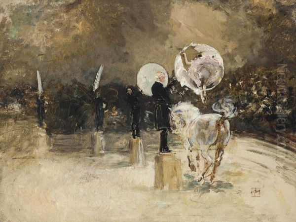 Circus Ring At Night Oil Painting by Robert Frederick Blum