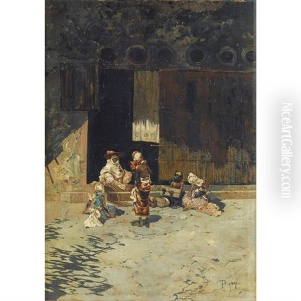 Le Jugement Du Prisonnier Oil Painting by Riccardo Pellegrini