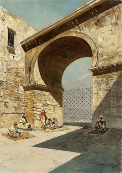 Motiv Aus Dem Orient Oil Painting by Riccardo Pellegrini