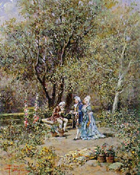 Nel Parco Oil Painting by Riccardo Pellegrini