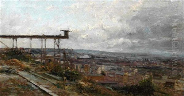 Vue De La Banlieue Parisienne Oil Painting by Pierre Jacques Pelletier