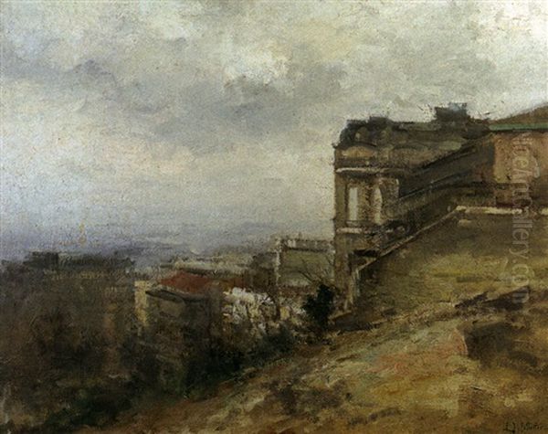 Vue De Paris Prise De Mont Valerien Oil Painting by Pierre Jacques Pelletier