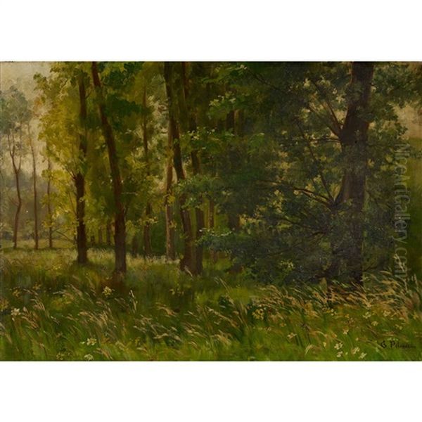 La Praire (etude) Oil Painting by Leon Germain Pelouse