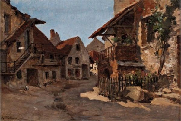 Un Rue De Beure Oil Painting by Leon Germain Pelouse