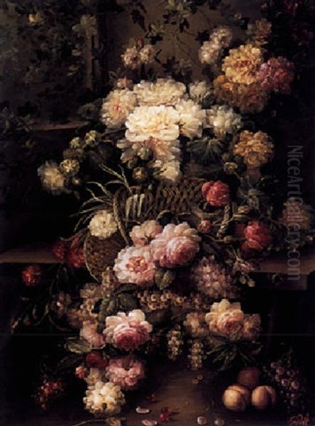 A Still Life Of Flowers Oil Painting by Gottfried Van Pelt