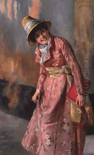 Glimlachende Jonge Vrouw
Panneau Oil Painting by Edmund Blume