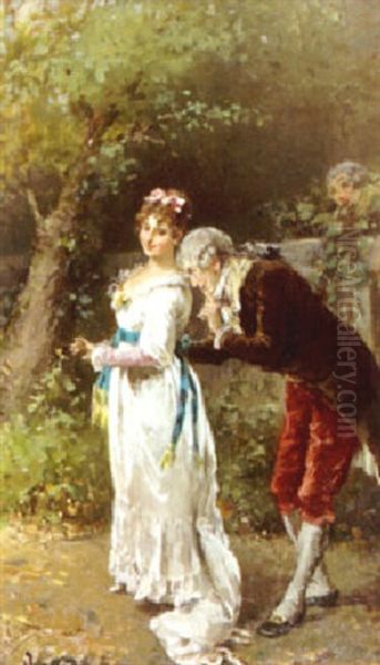 The Suitor Oil Painting by Francesco Peluso