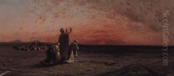 The Evening Prayer Oil Painting by Francesco Peluso