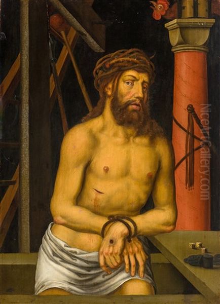 Le Christ En Homme De Douleurs Oil Painting by Georg Pencz