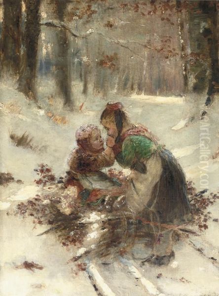 Cold Hands Oil Painting by Ludwig Blume-Siebert