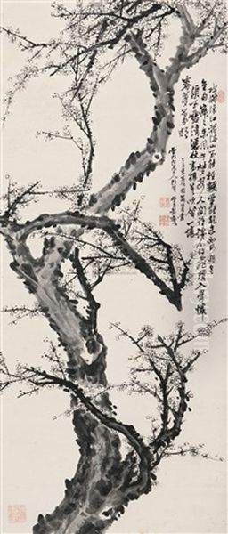 Plum Blossoms Oil Painting by  Peng Yulin